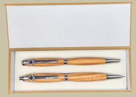 Twist Pen & Pencil set with Chrome Fittings